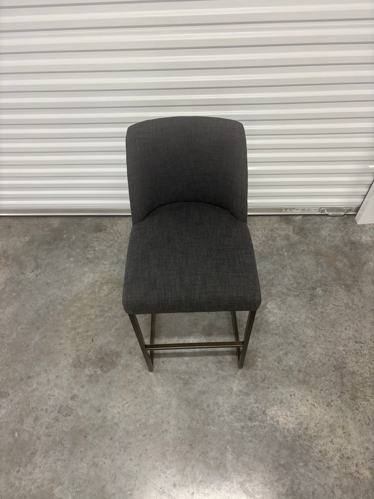 RH Emery Armless Bar Stools Set of 6 Like New Dark Gray Restoration Hardware