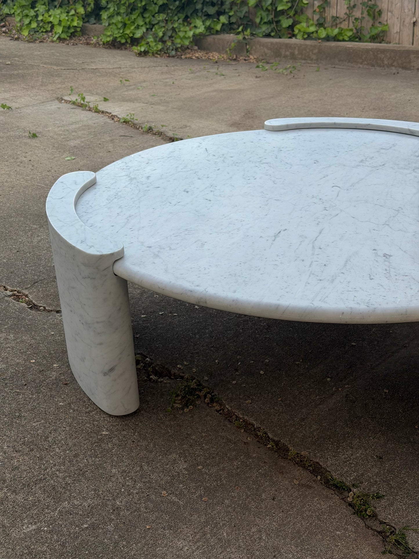 RH Cardin Marble Round Coffee Table Carrara Restoration Hardware