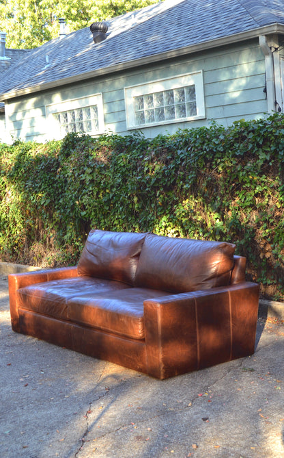 RH Maxwell 7’ Italian Berkshire Leather Sofa