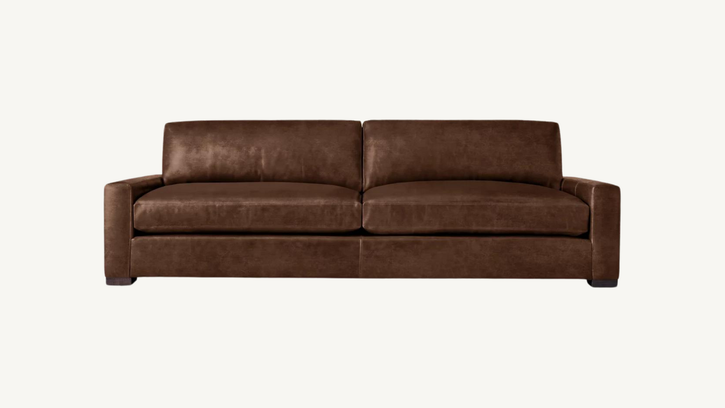 RH Maxwell 7’ Italian Berkshire Leather Sofa