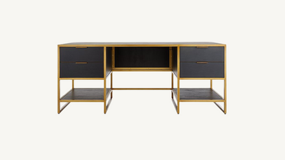 C&B Oxford Black Executive Desk