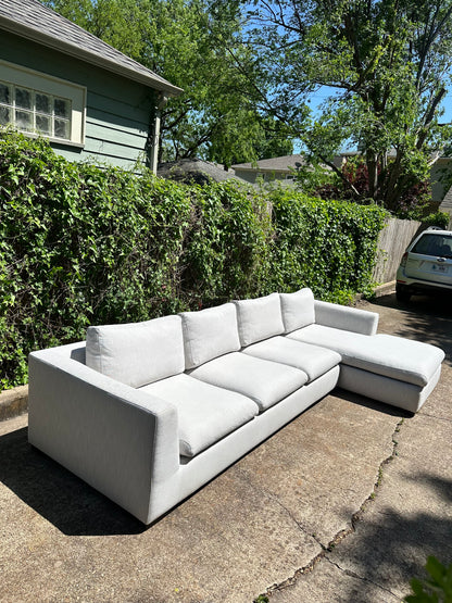 RH Modena Taper Arm Sectional Dove Gray