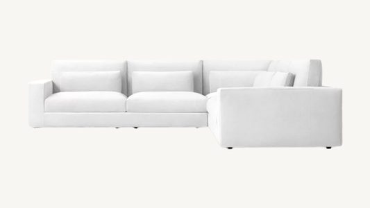 RH Lugano White L Sectional Slipcover Restoration Hardware