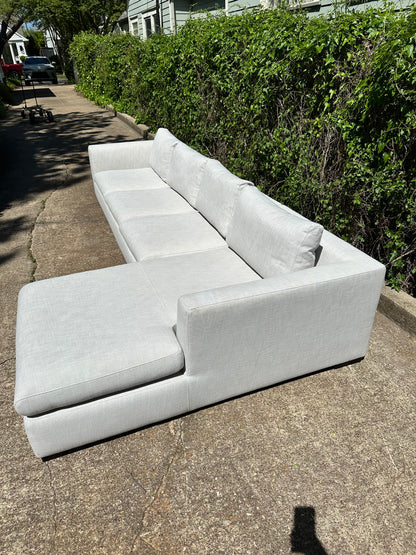 RH Modena Taper Arm Sectional Dove Gray