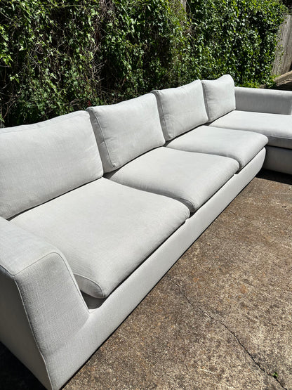 RH Modena Taper Arm Sectional Dove Gray