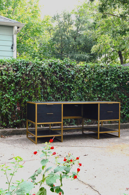 C&B Oxford Black Executive Desk