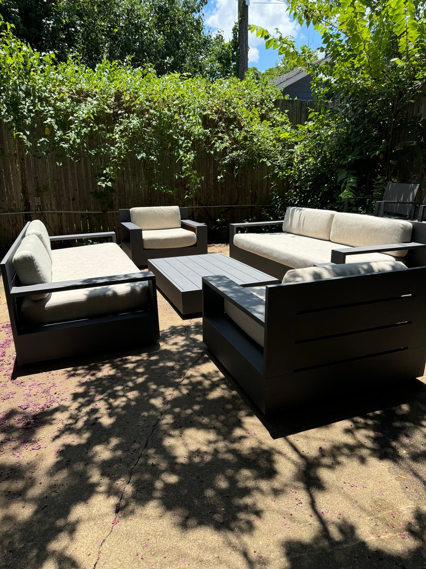 RH Marbella Aluminum Outdoor Set