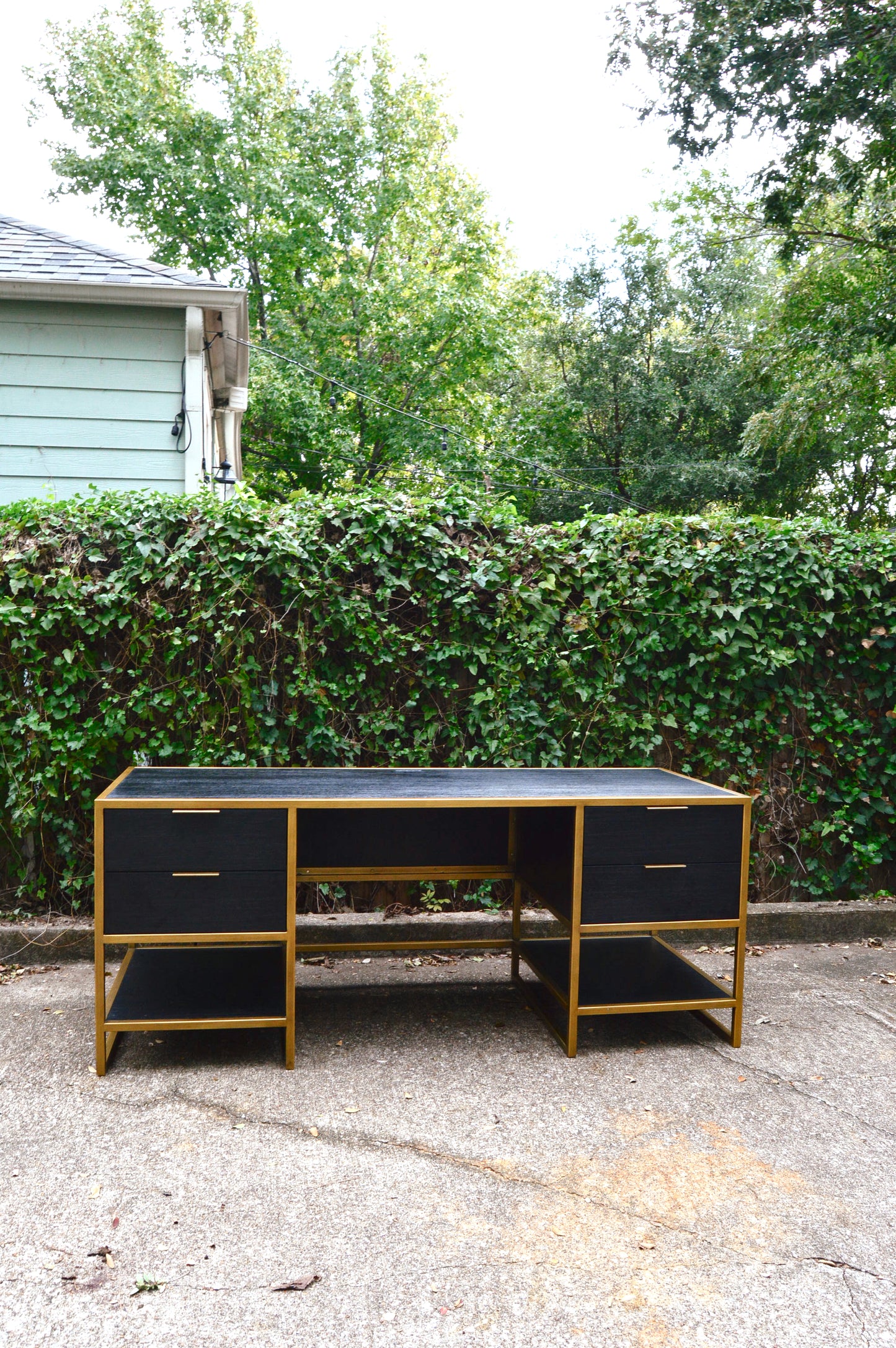 C&B Oxford Black Executive Desk