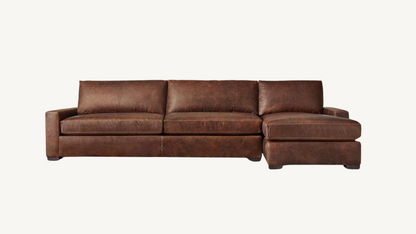 RH Rare XL Leather Maxwell Sectional RH