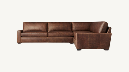 RH 10' Maxwell Leather Sectional