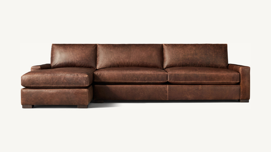 RH Leather Maxwell 9' Luxe Sectional