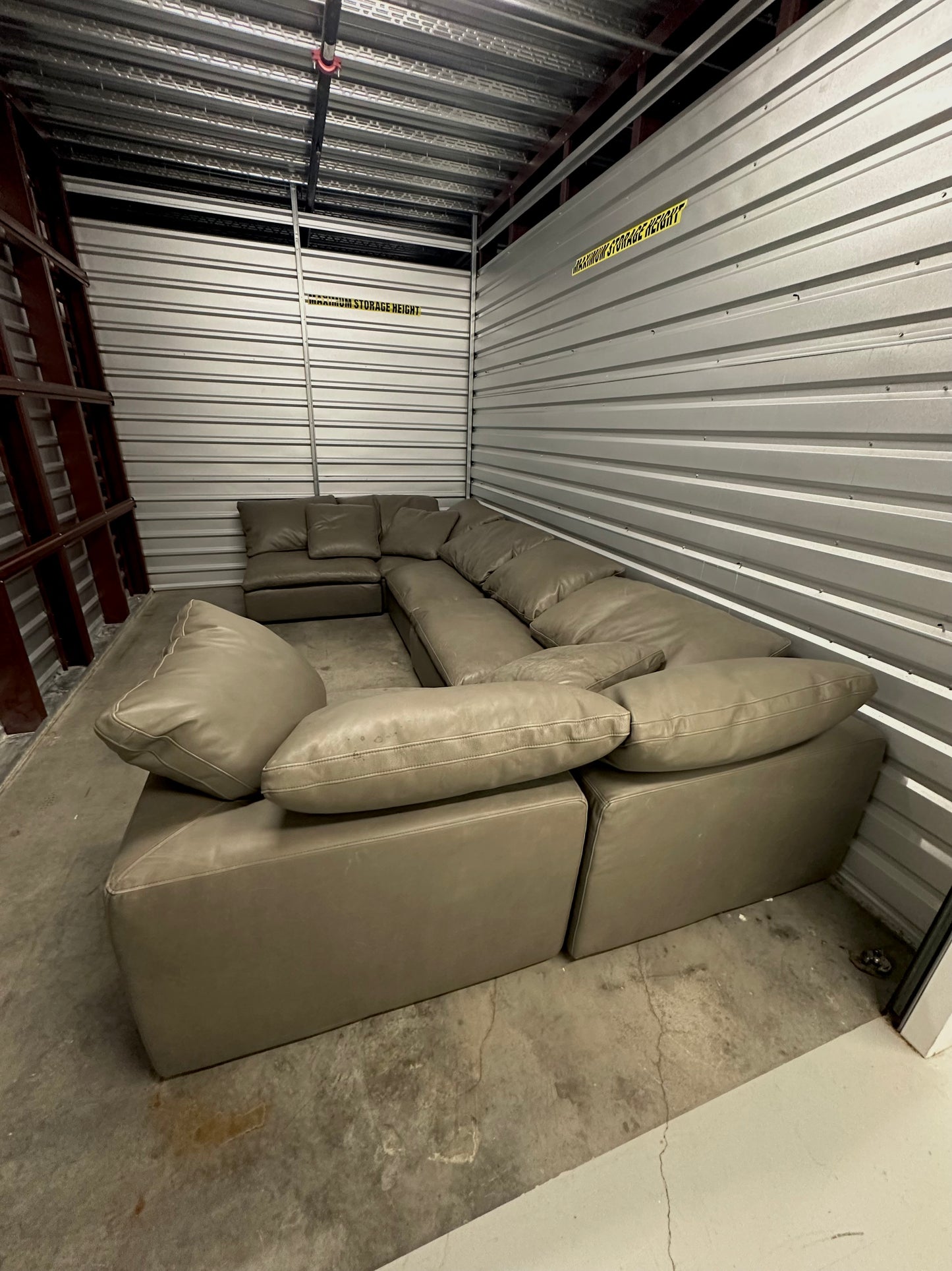 RH Leather Cloud Modular Six Piece Sectional