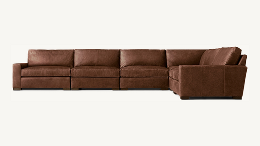 RH Maxwell Modular Leather L-Sectional