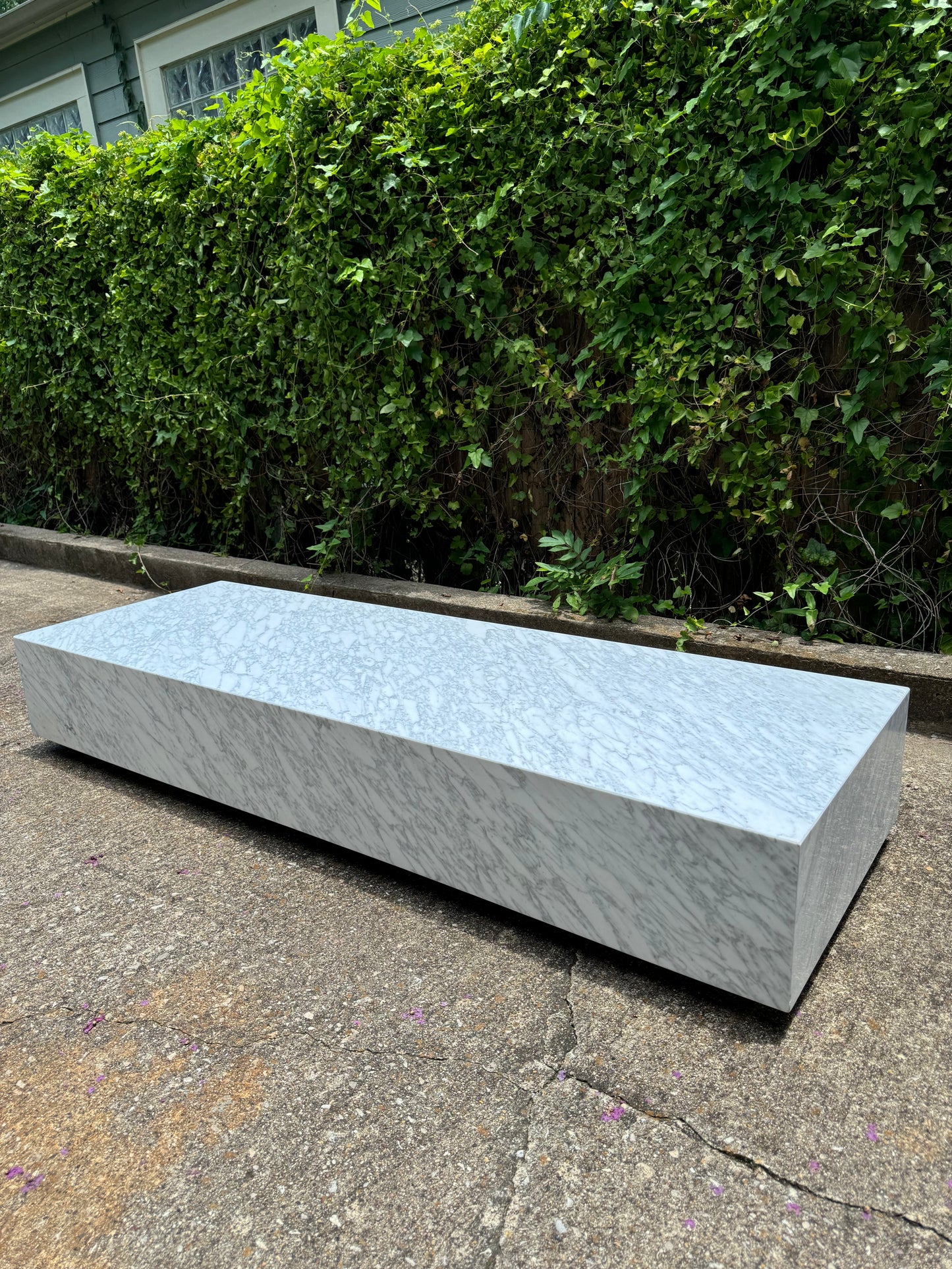 RH Marble Plinth Marble Coffee Table