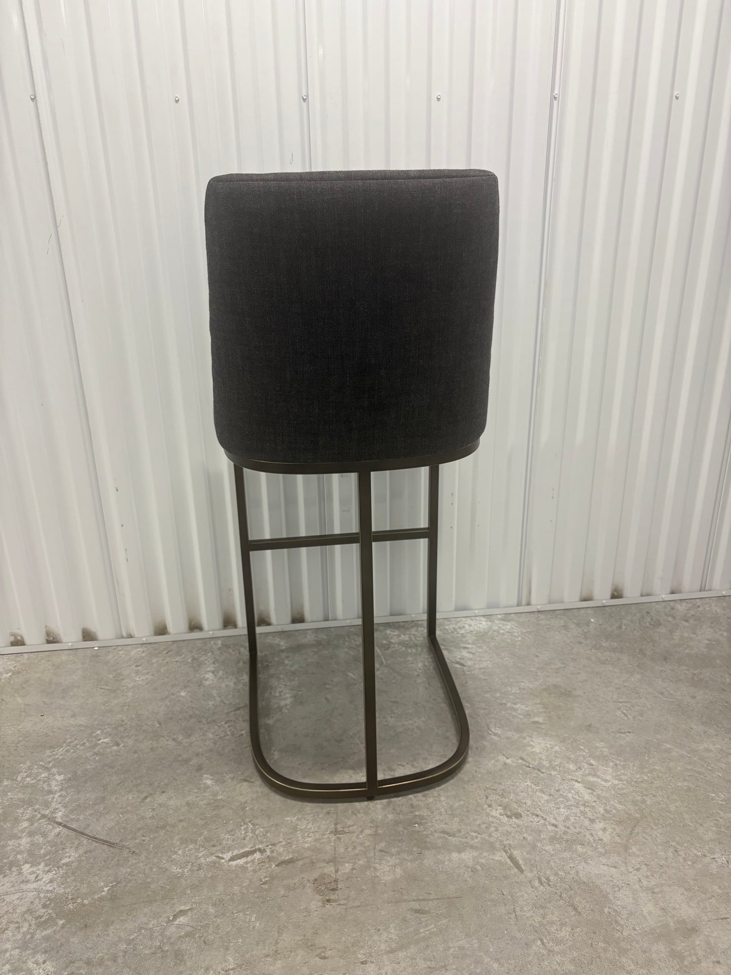 RH Emery Armless Bar Stools Set of 6 Like New Dark Gray Restoration Hardware