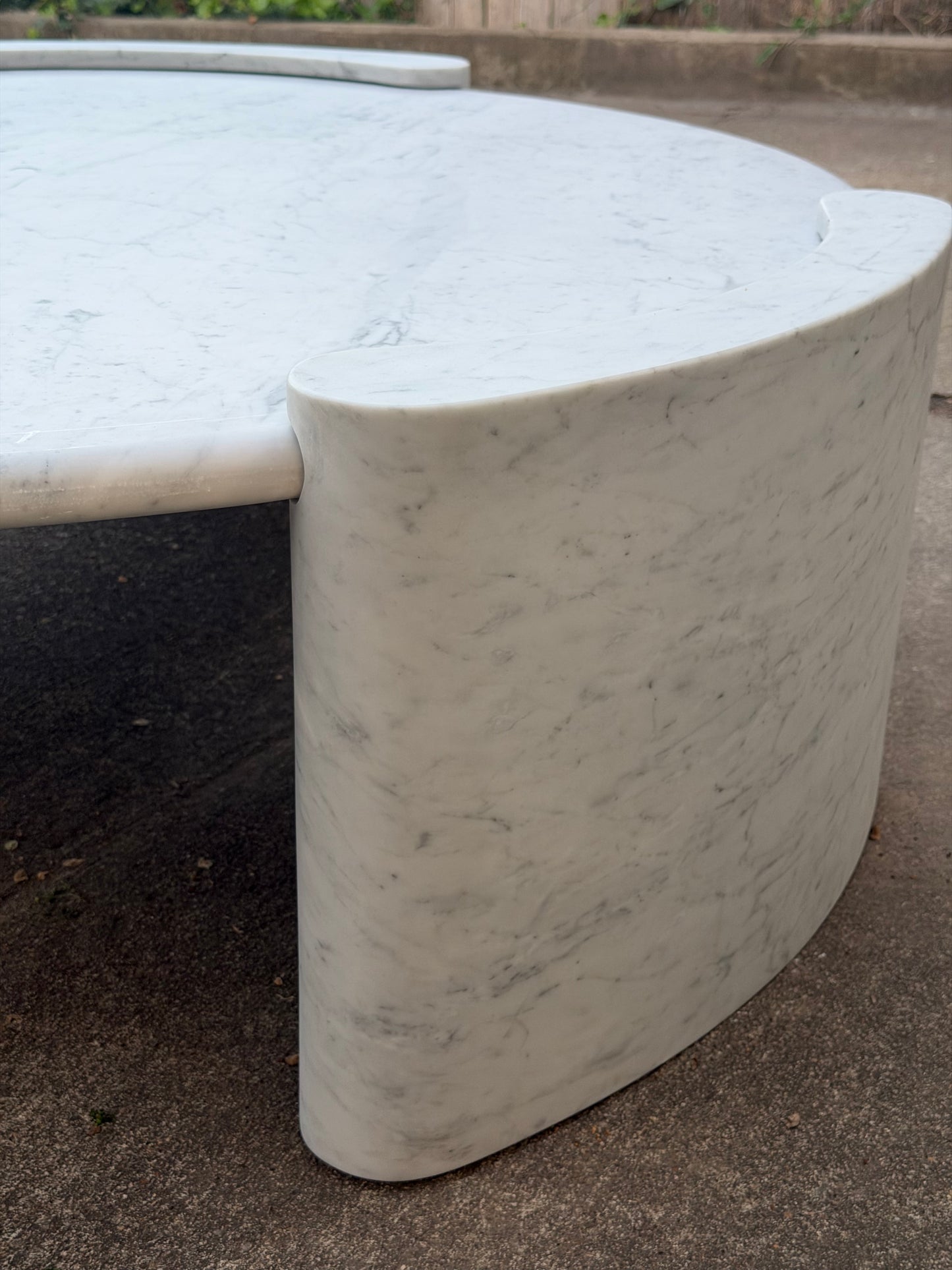 RH Cardin Marble Round Coffee Table Carrara Restoration Hardware