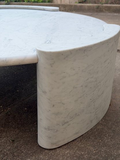 RH Cardin Marble Round Coffee Table Carrara Restoration Hardware