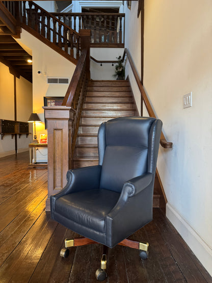 Ross Perot EDS Executive Boardroom Genuine Leather Swivel Chairs More Available Dallas History