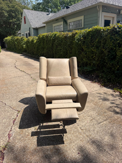 RH Luke Leather Reclining Swivel Chair Desk Chair Lounge Restoration Hardware