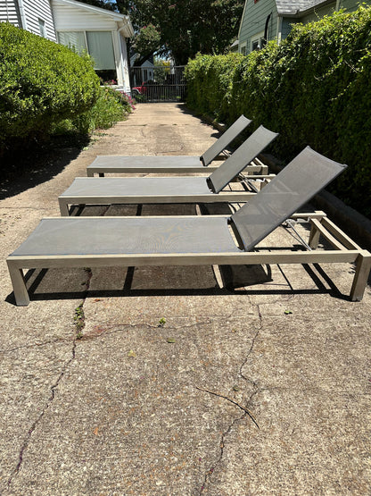RH Outdoor Aegean Chaise Lounges Set of 3 with Covers Restoration Hardware