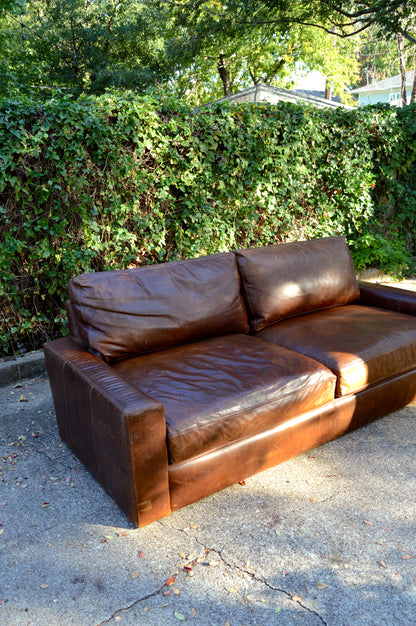 RH Maxwell 7’ Italian Berkshire Leather Sofa