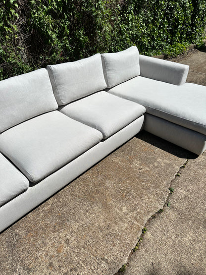 RH Modena Taper Arm Sectional Dove Gray