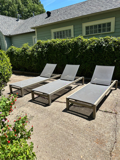 RH Outdoor Aegean Chaise Lounges Set of 3 with Covers Restoration Hardware