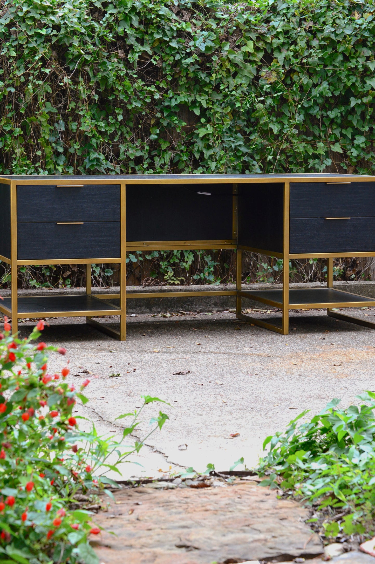 C&B Oxford Black Executive Desk