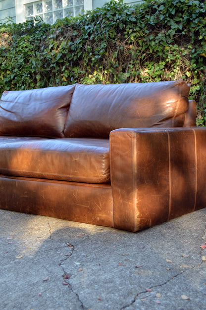 RH Maxwell 7’ Italian Berkshire Leather Sofa