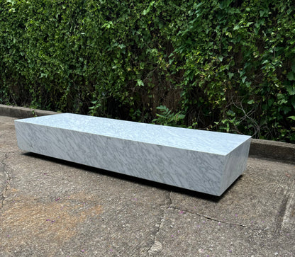 RH Marble Plinth Marble Coffee Table