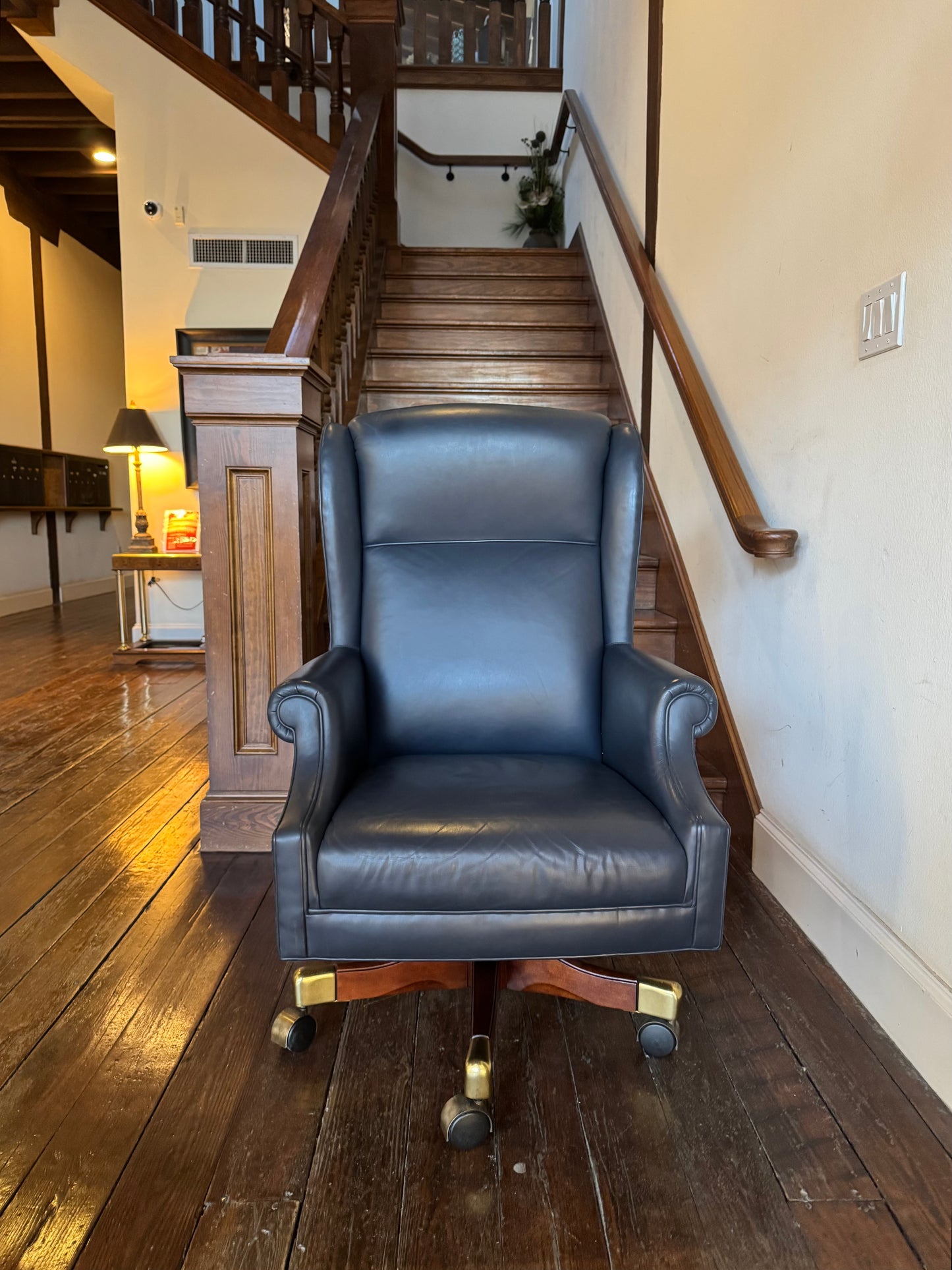 Ross Perot EDS Executive Boardroom Genuine Leather Swivel Chairs More Available Dallas History