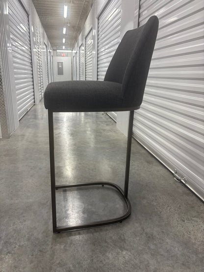 RH Emery Armless Bar Stools Set of 6 Like New Dark Gray Restoration Hardware
