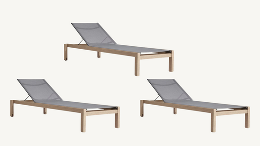 RH Outdoor Aegean Chaise Lounges Set of 3 with Covers Restoration Hardware