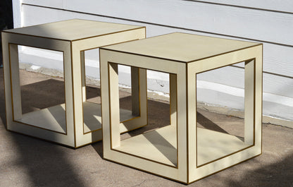 RH Cela Shagreen Square Side Table Set