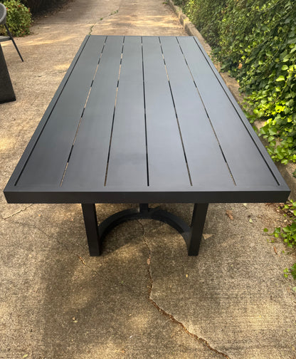 RH Portofino 96" Aluminum Outdoor Dining Table With Chairs Set Of 6 Restoration Hardware