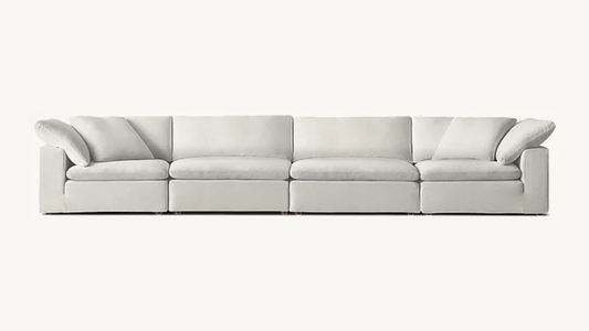 RH Cloud Modular 4 Piece Sofa Like New Natural Performance Fabric Sectional