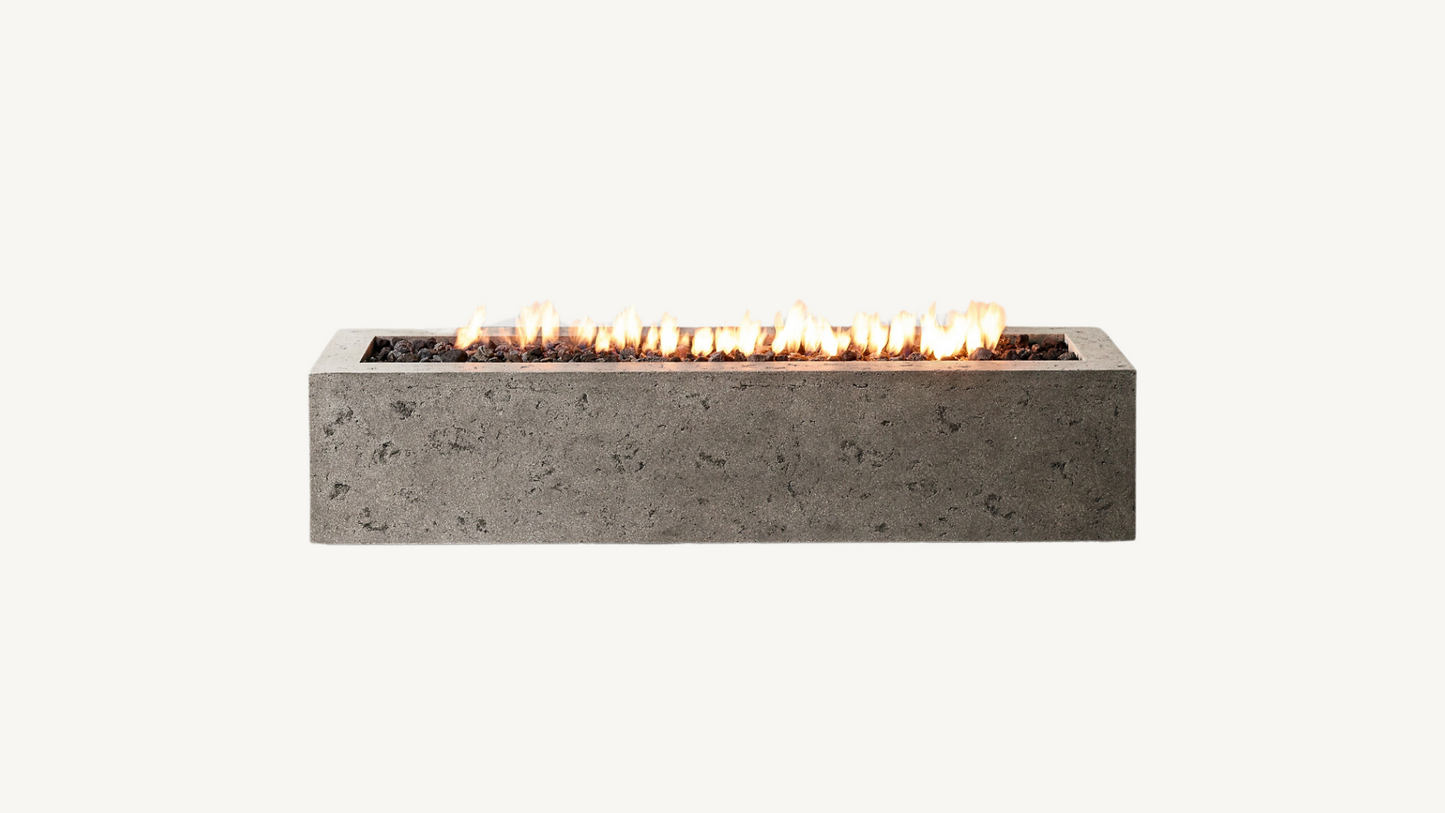 RH Ixtapa Rectangular Fire Table