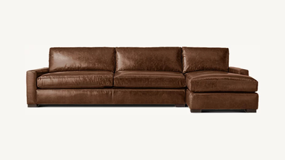 RH Leather Maxwell Sectional Brown Classic Restoration Hardware