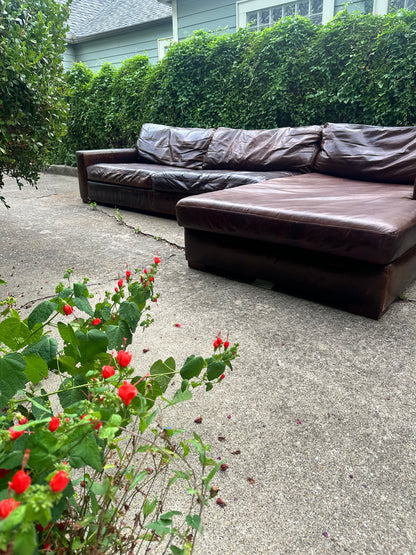 RH Rare XL Leather Maxwell Sectional RH