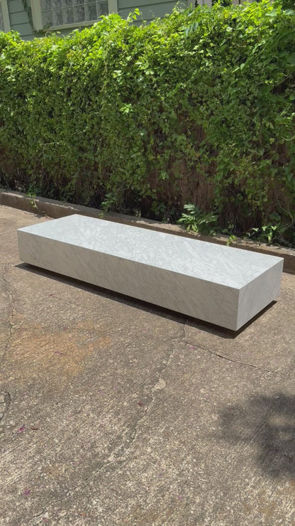 RH Marble Plinth Marble Coffee Table