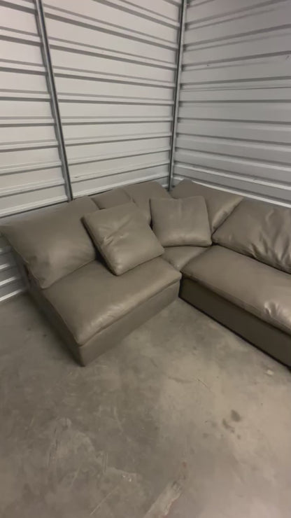 RH Leather Cloud Modular Six Piece Sectional