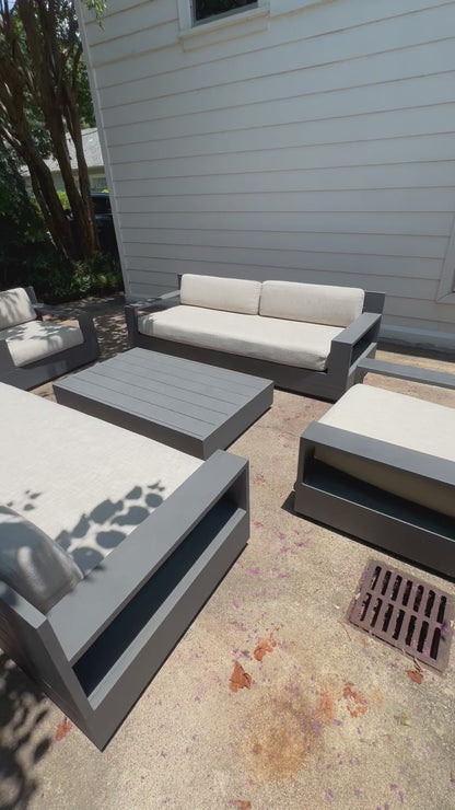 RH Marbella Aluminum Outdoor Set