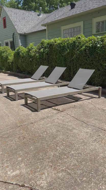 RH Outdoor Aegean Chaise Lounges Set of 3 with Covers Restoration Hardware