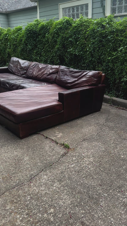 RH Rare XL Leather Maxwell Sectional RH